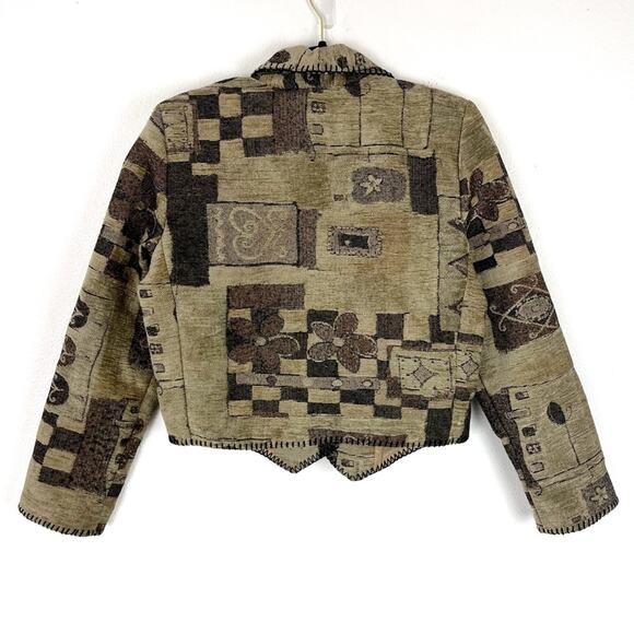 Vintage Expose Womens Chenille Waistcoat Jacket Blazer Medium Made in the USA - Picture 4 of 6